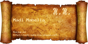 Madl Mabella névjegykártya